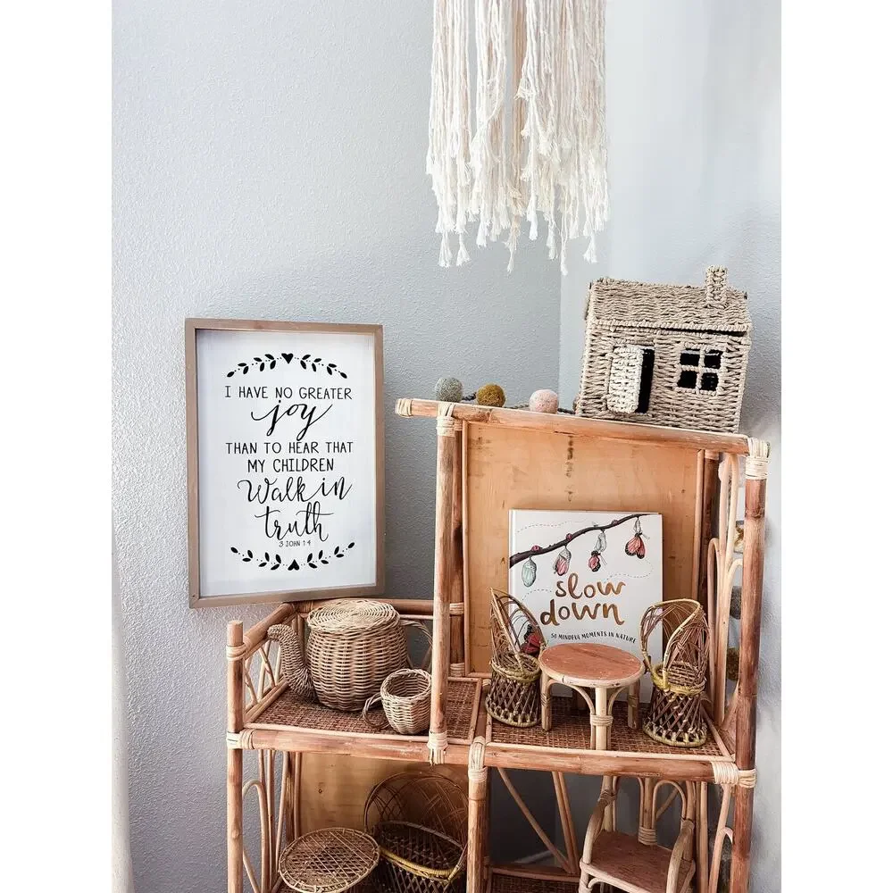 I Have No Greater Joy Framed Wall Nursery Playroom Bible Verse Sign